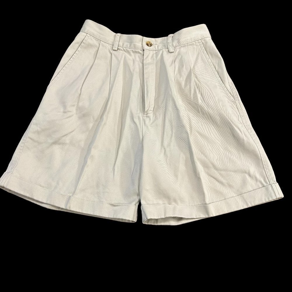 Eddie Bauer Women's Classic-Fit Shorts Size 8, Off-White, W/Cuff - #F1222
